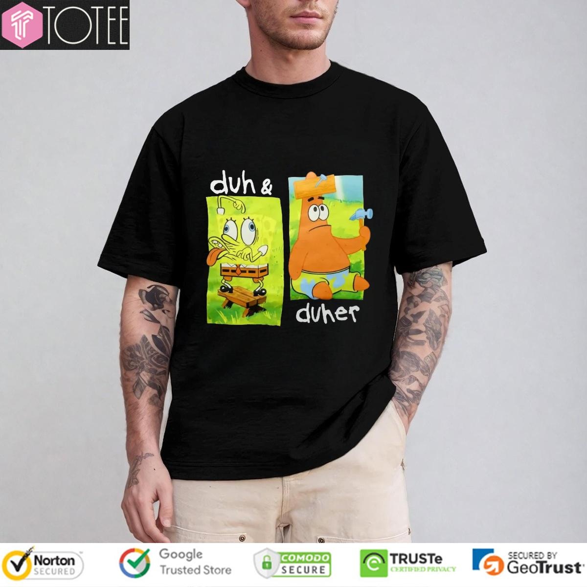 Duh And Duher Spongebob Squarepants Graphic T-shirt