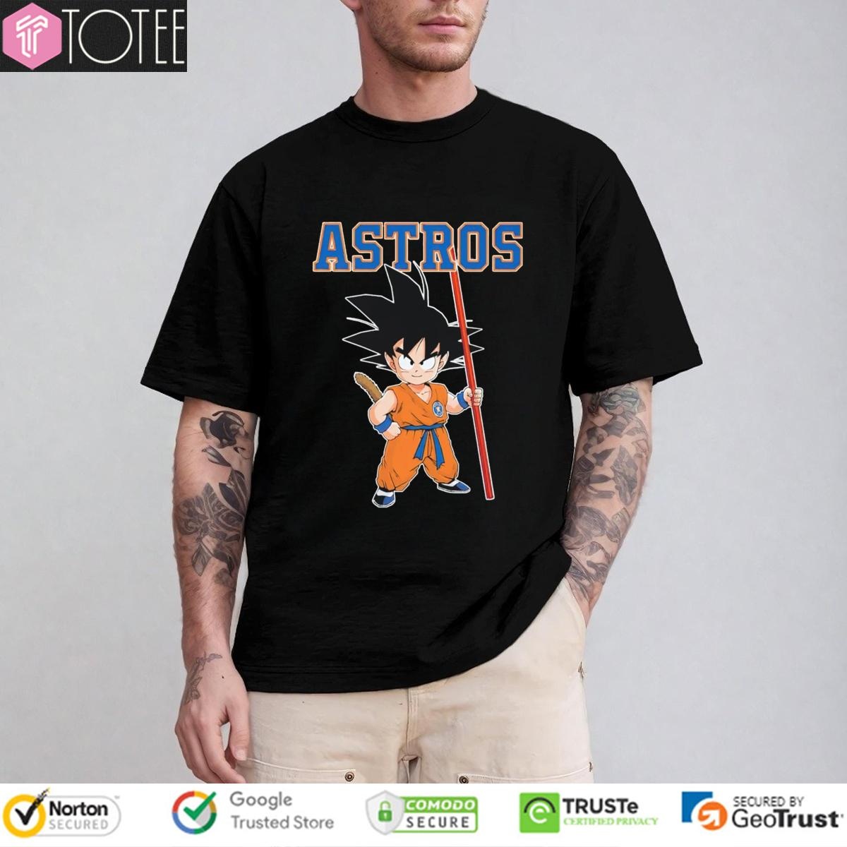 Dragon Ball Z Goku Houston Astros Baseball T-shirt