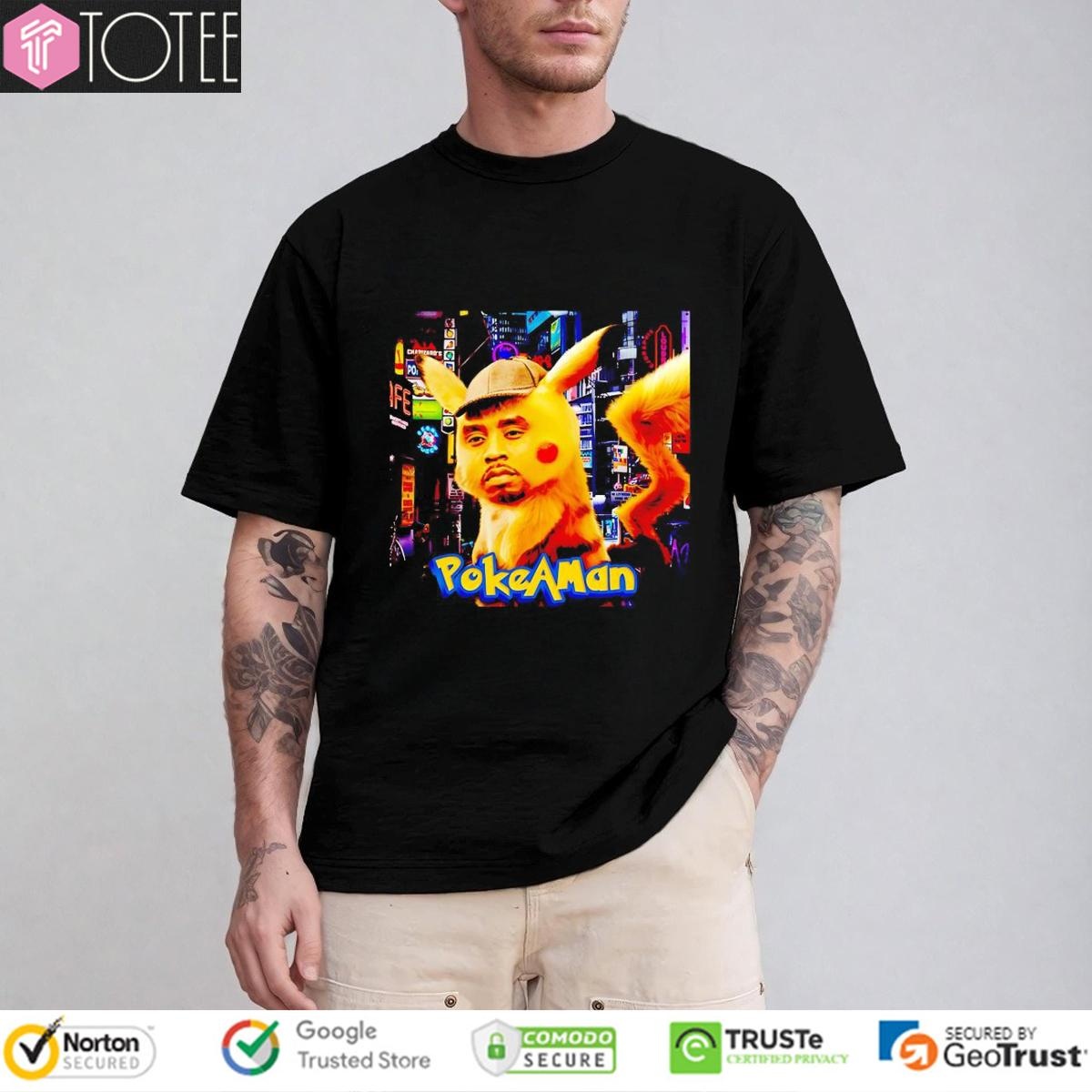 Pokeaman Parody Sean Combs Pikachu Pokemon T-shirt
