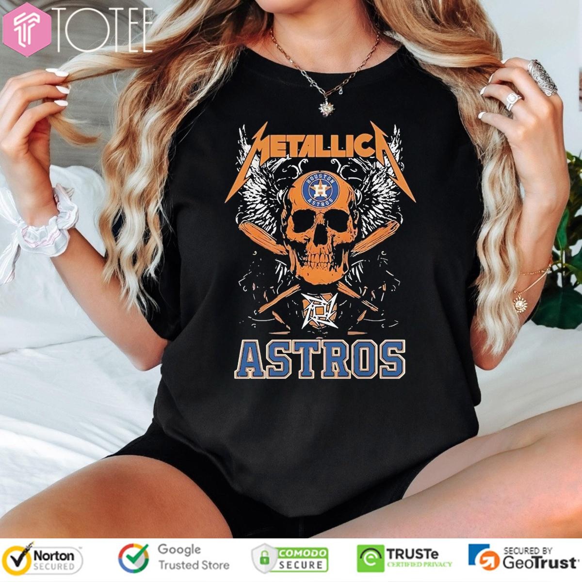 Metallic Houston Astros M72 Houston Texas Pop Up Nrg Stadium 2025 T-shirt
