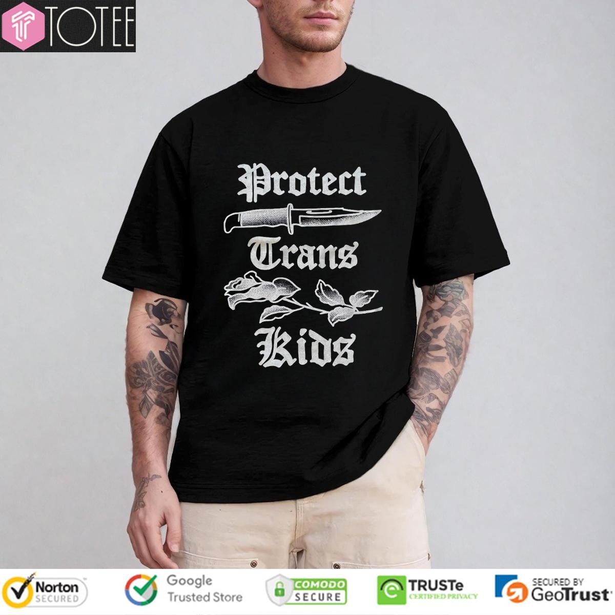Protect Trans Kids Ka-Bar Knife T-shirt