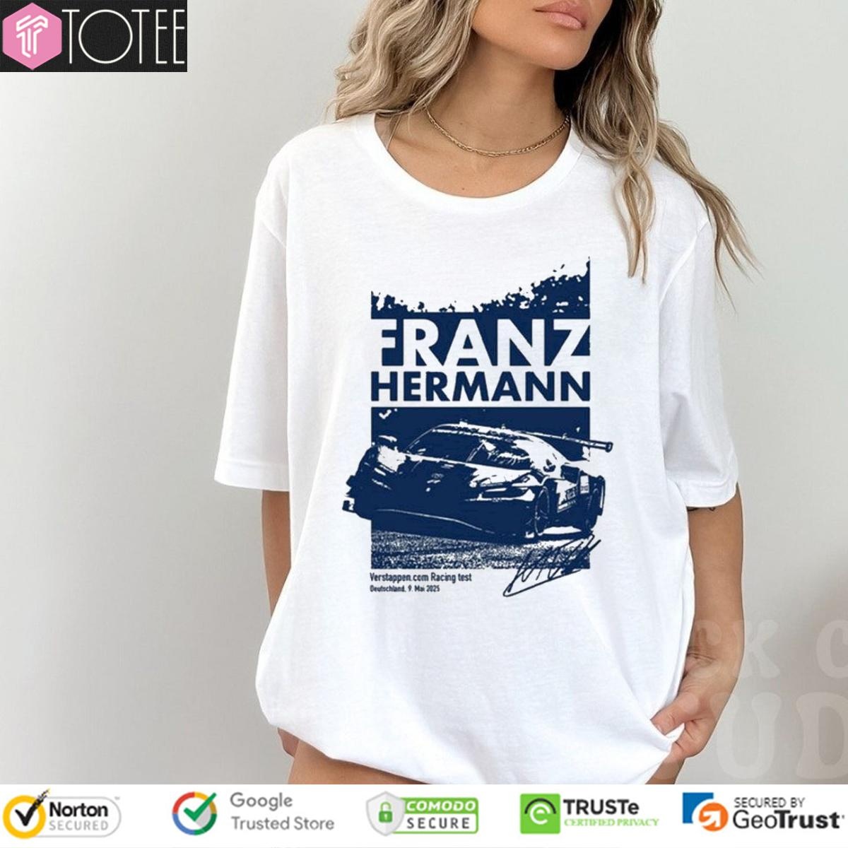 Max Verstappen Franz Hermann 2025 Signature T-shirt