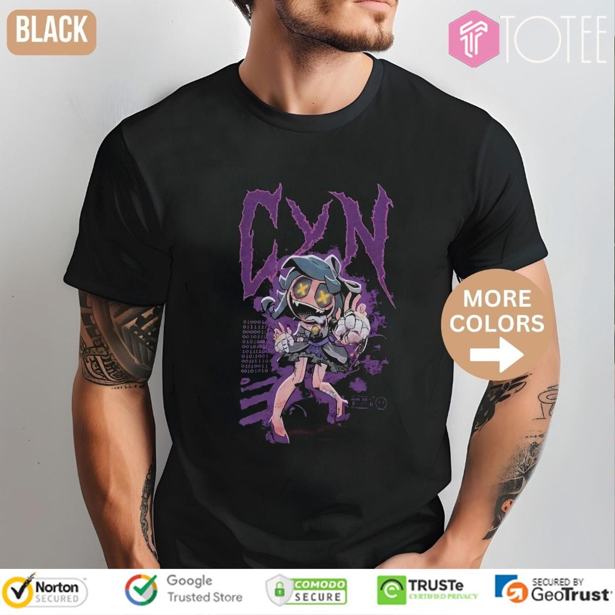 Murder Drones Cyn Pixelated Graphics T-shirt