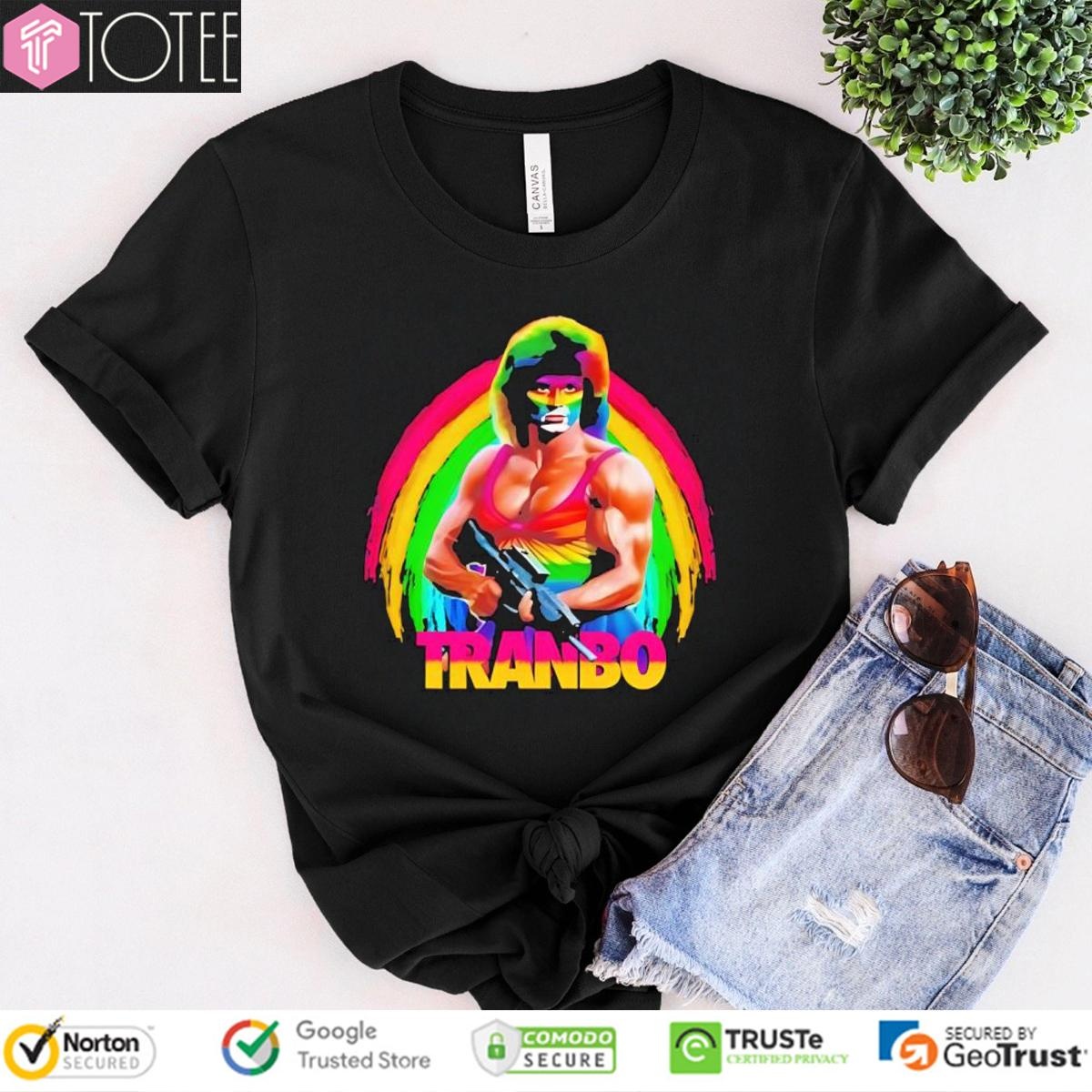 Tranbo John Rambo Lgbt Pride Rainbow T-shirt