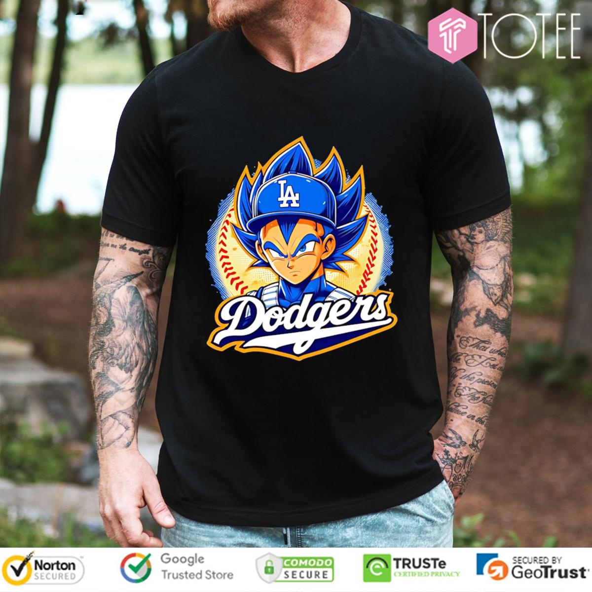 Vegeta Los Angeles Dodgers Baseball Dragon Ball Super T-shirt