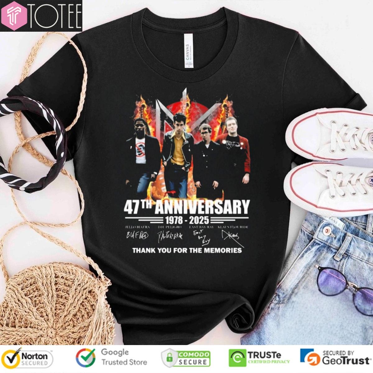 47Th Anniversary 1978-2025 Dead Kennedys Signatures T-shirt