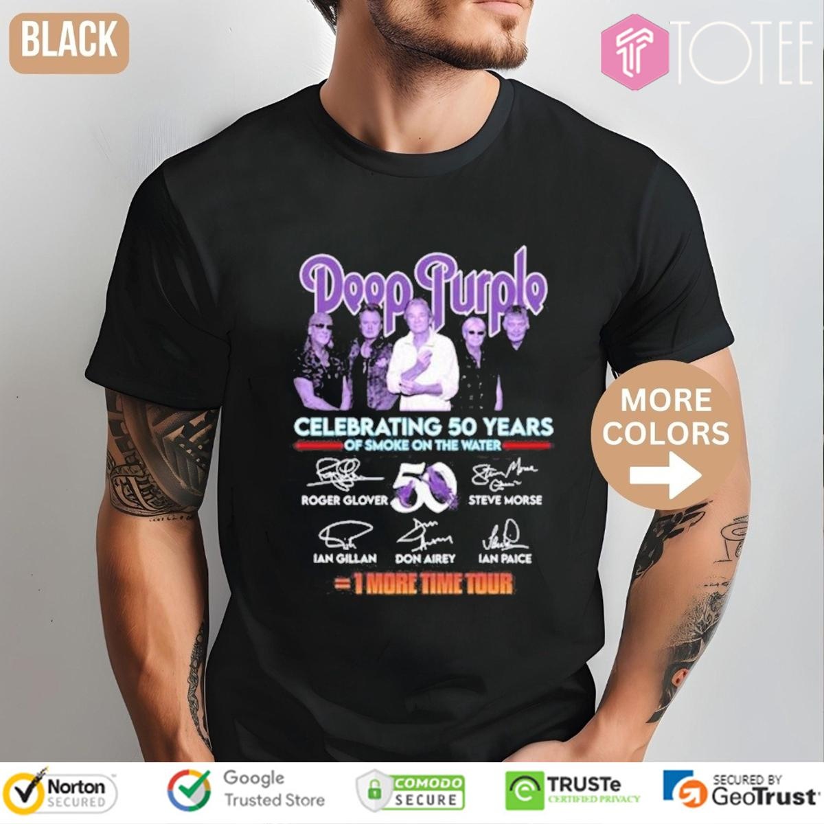 Deep Purple 1 More Time Tour Celebrating 50 Years Of Smoke On The Water T-shirt