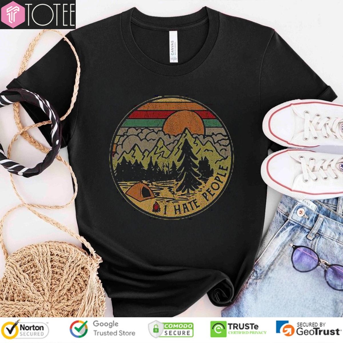I Hate People Camping Vintage T-shirt
