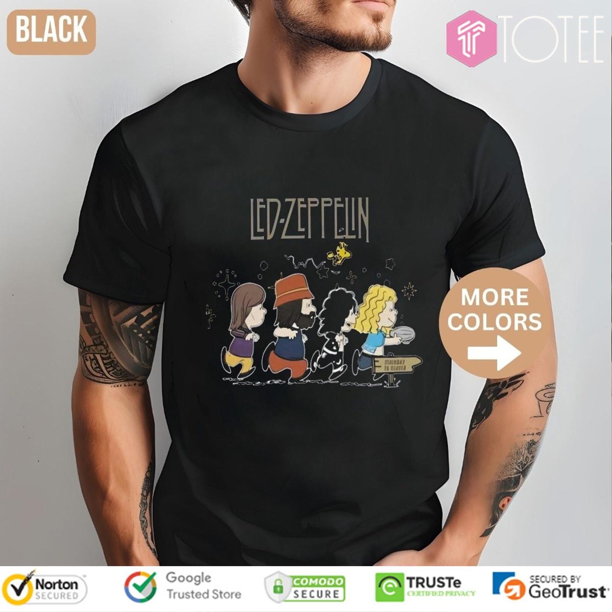 Peanuts Parody Led Zeppelin Stairway To Heaven T-shirt