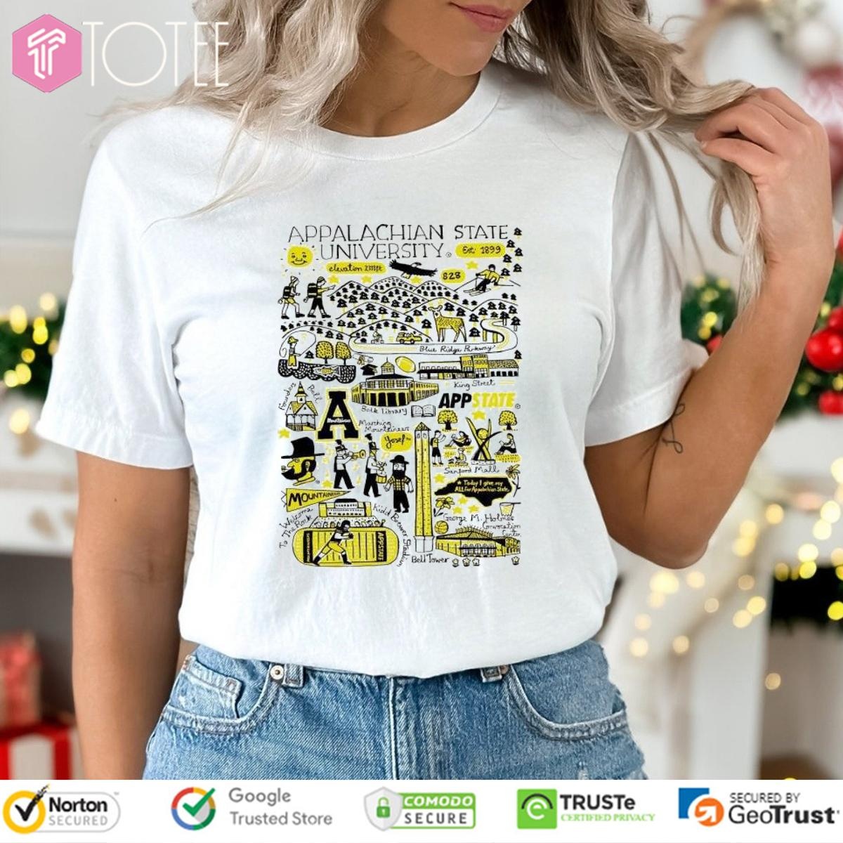 Appalachian State University Art Illustration T-shirt