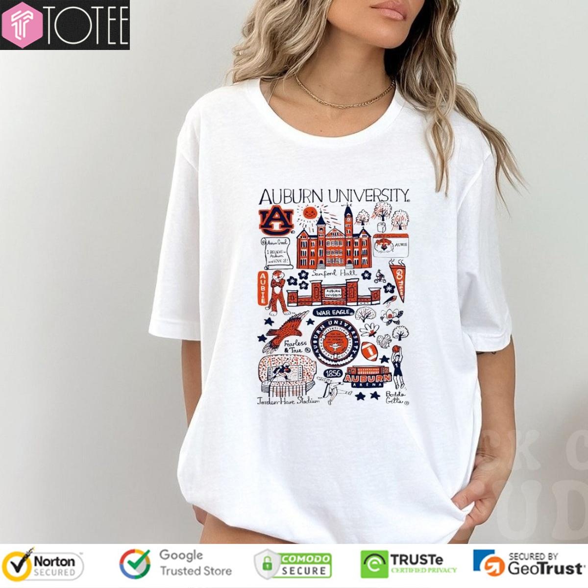 Auburn University Tigers Art Illustration T-shirt