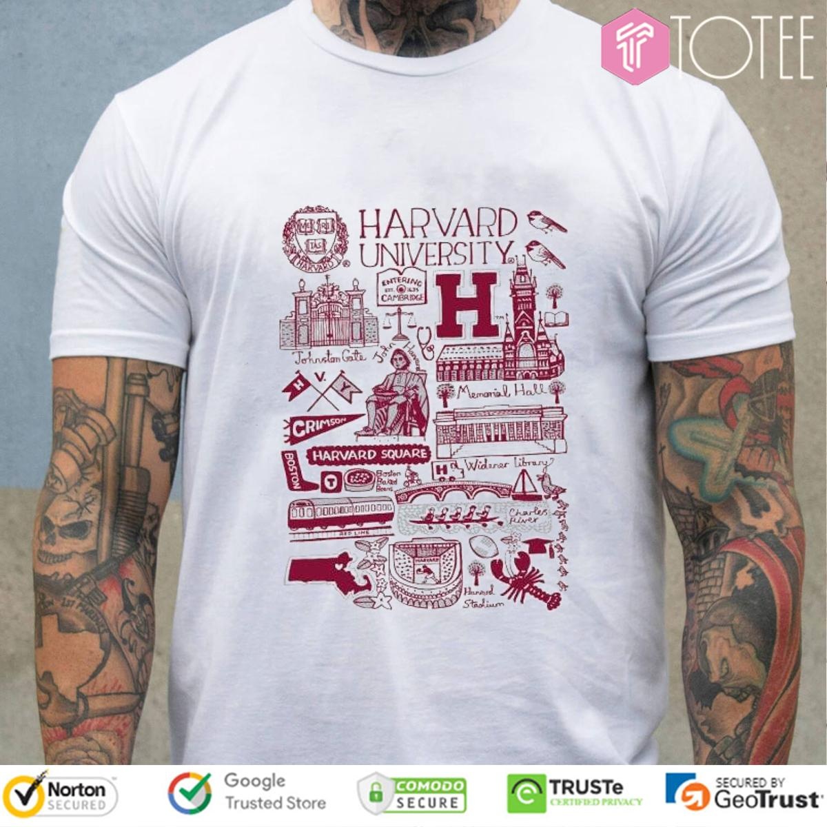 Harvard University Art Illustration T-shirt