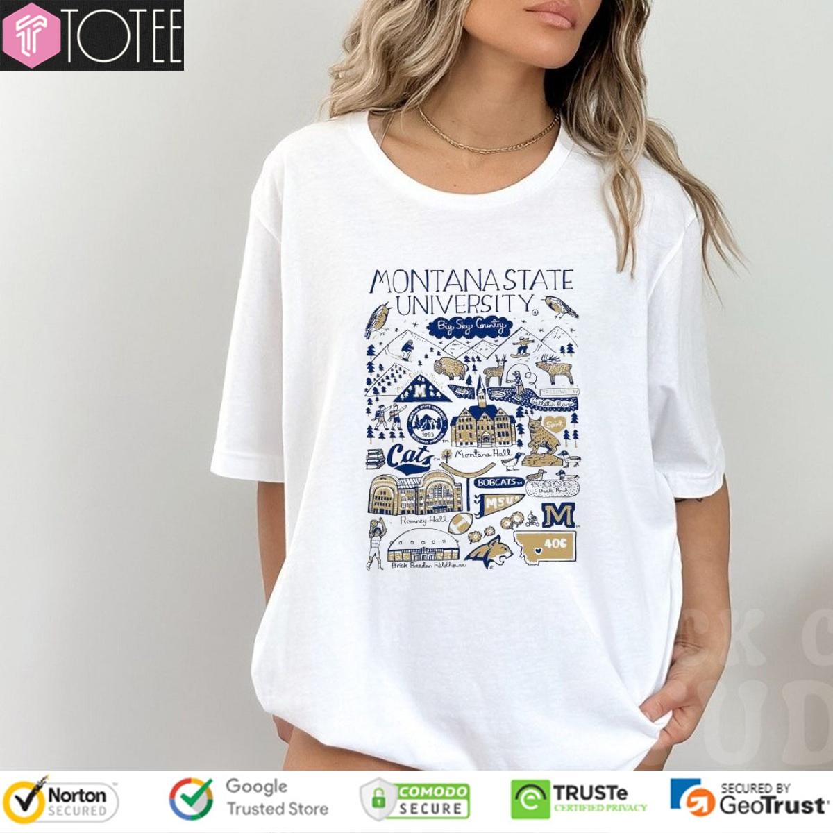 Montana State University Art Illustration T-shirt
