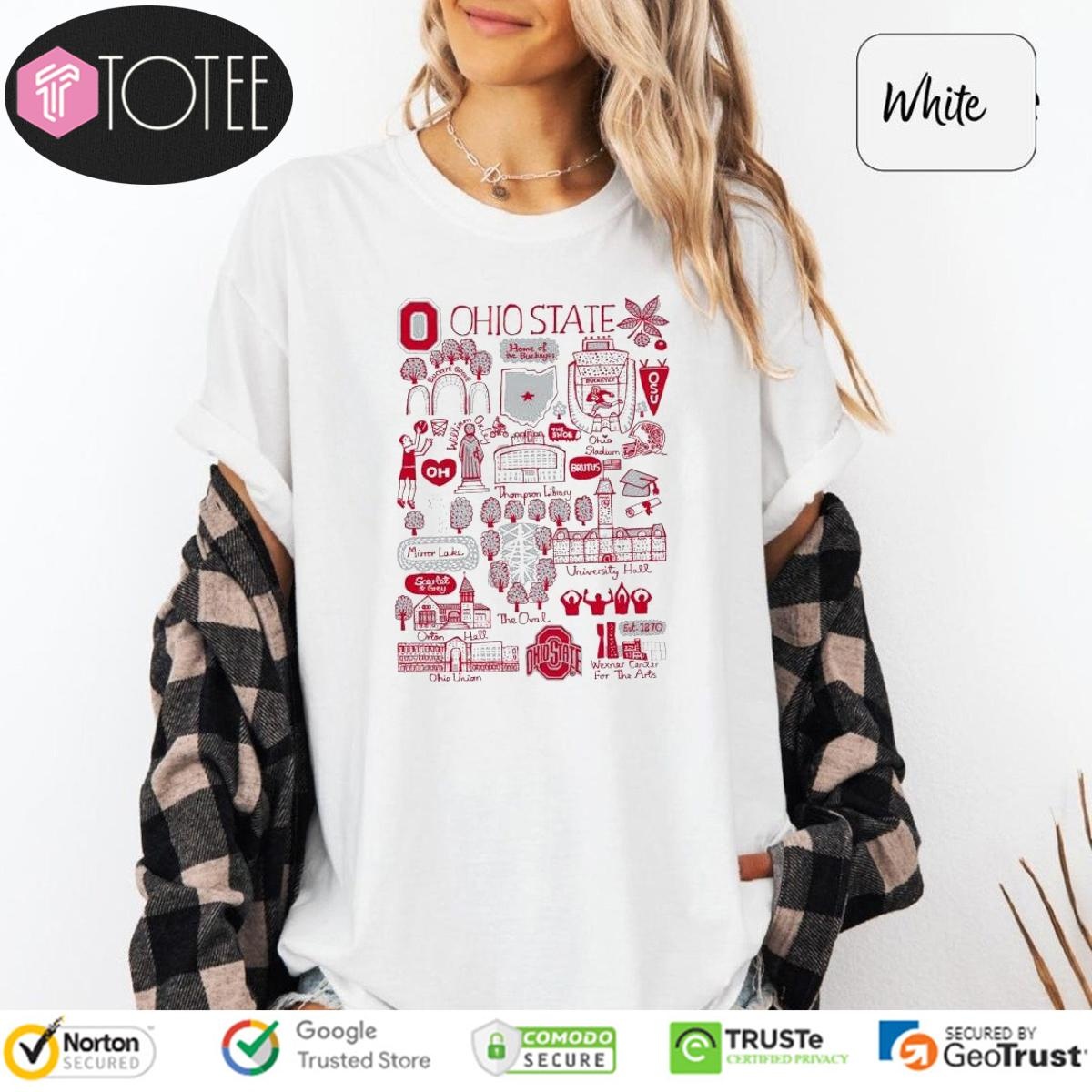 Ohio State University Buckeyes Art Illustration T-shirt