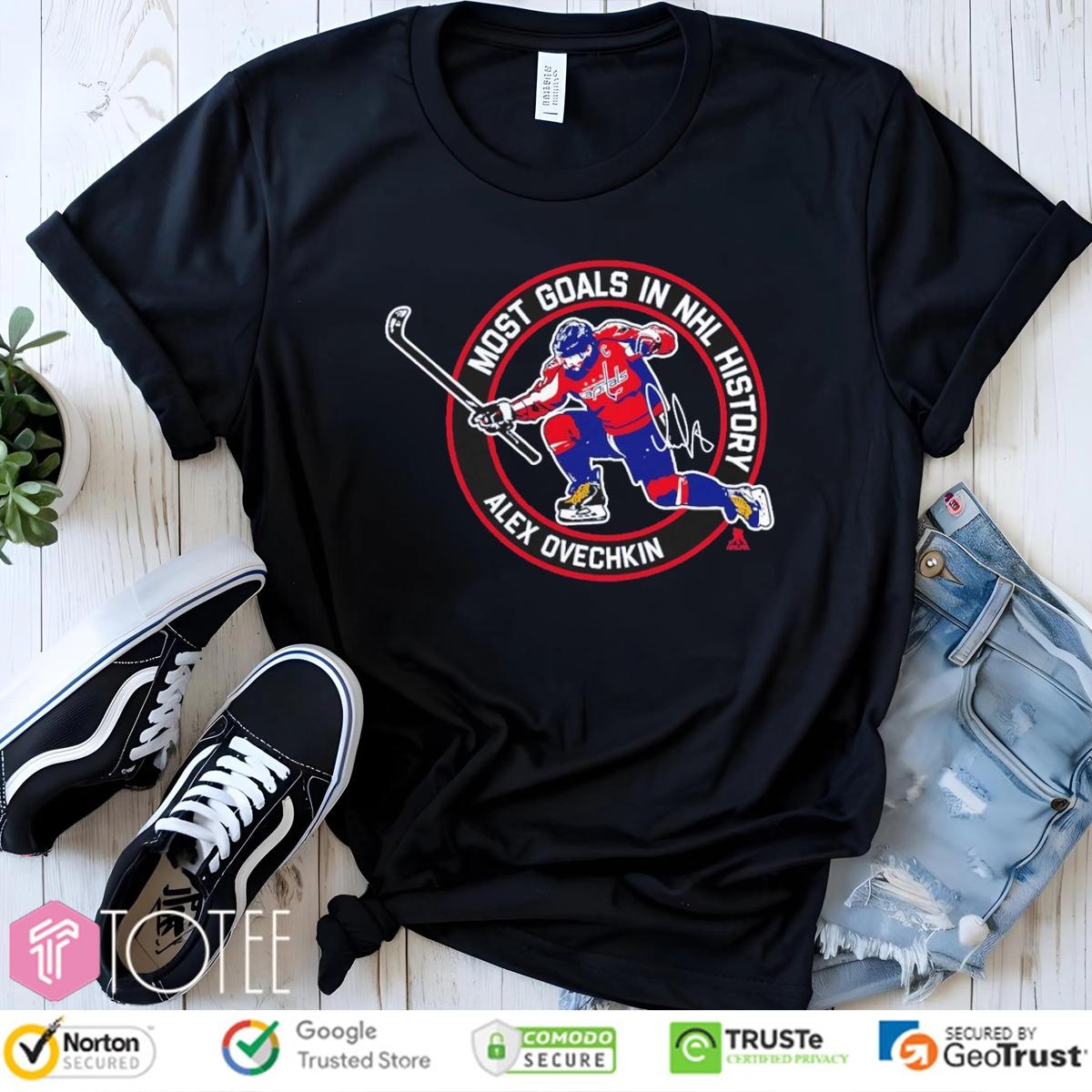 Most Goals In Nhl History Alex Ovechkin 895 Washington Capitals Signature T-shirt