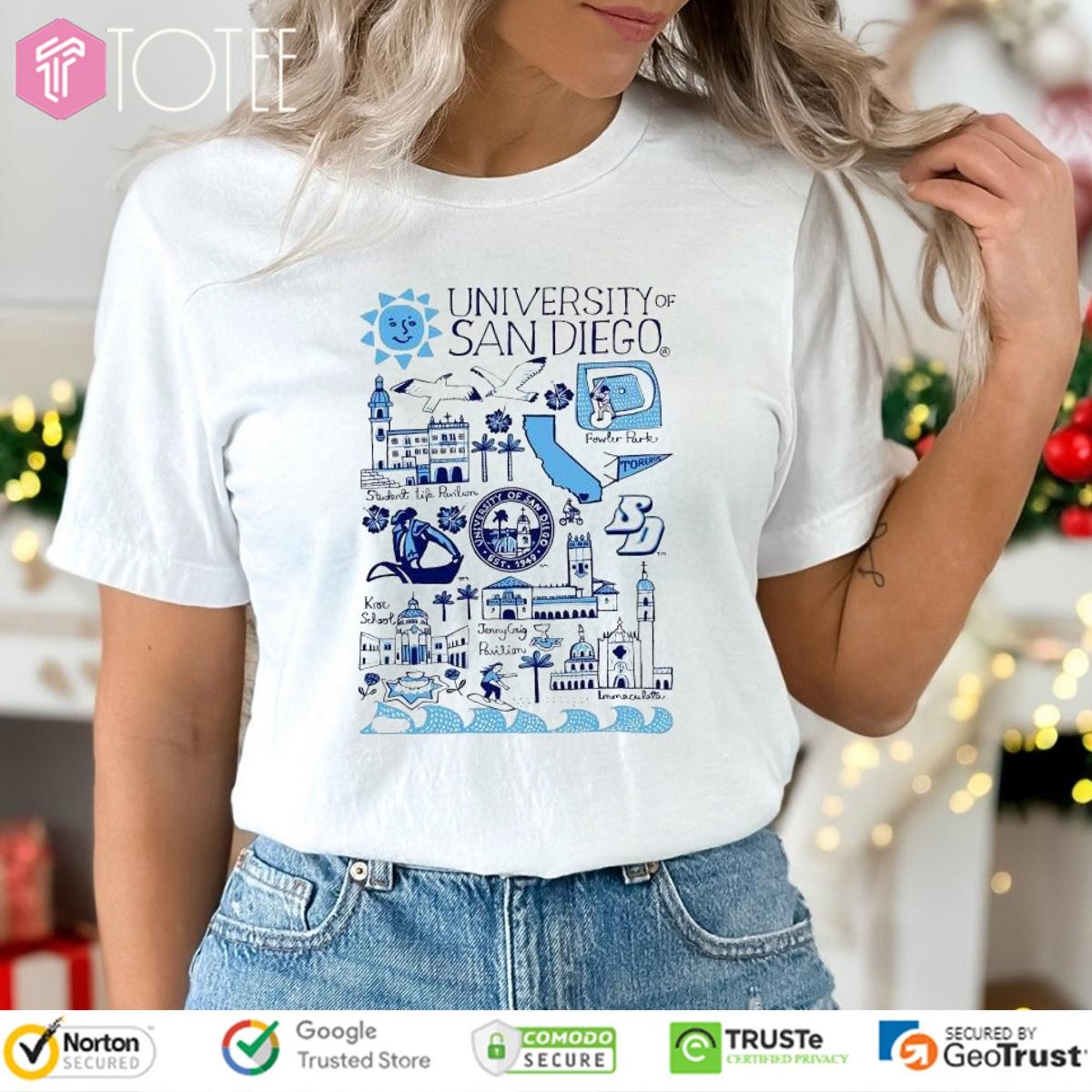 University Of San Diego Art Illustration T-shirt
