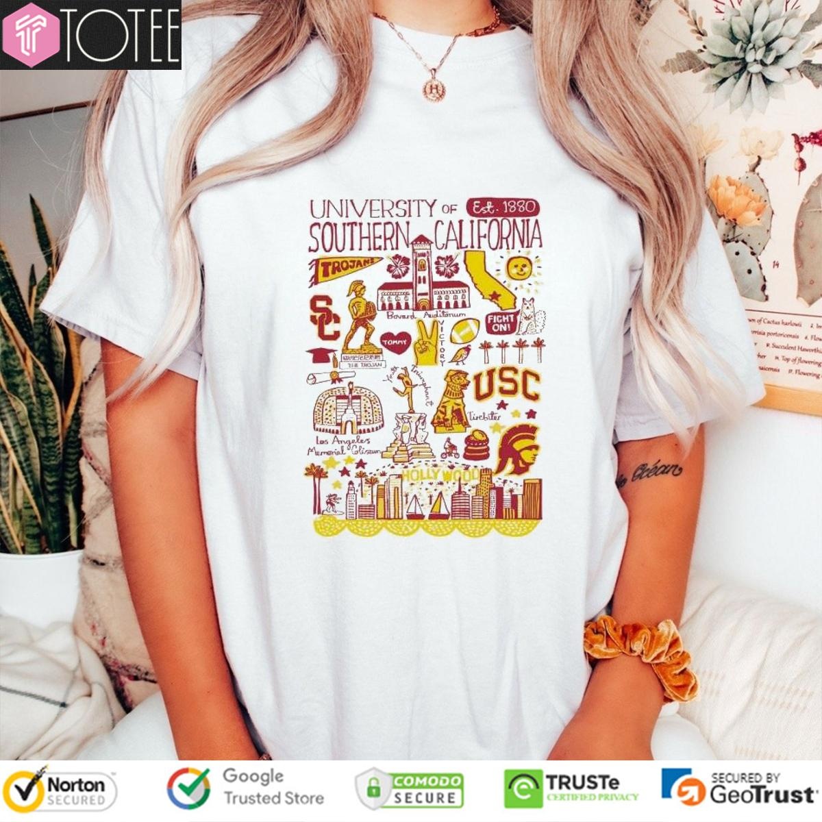 University Of Southern California Art Illustration T-shirt