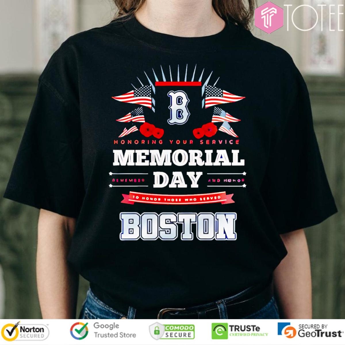 Boston Red Sox Honoring Your Service Memorial Day T-shirt