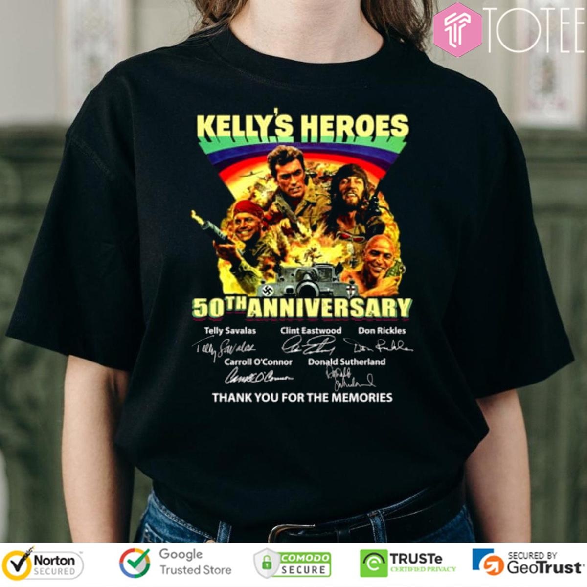 50Th Anniversary Kellys Heroes Signatures T-shirt