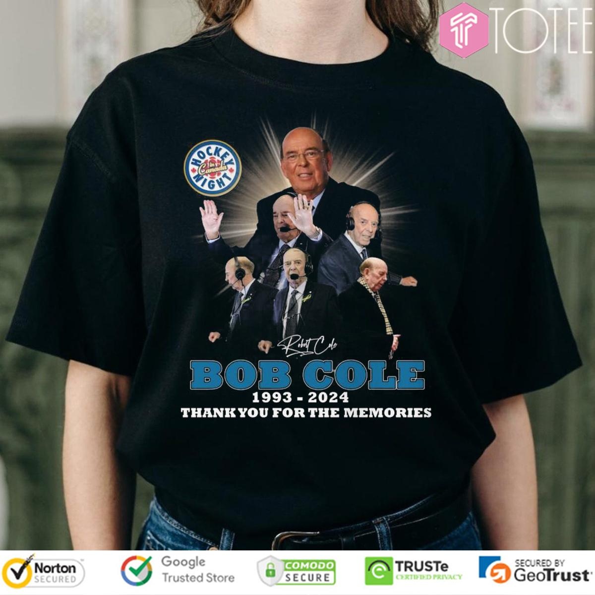 Hockey Night In Canada Bob Cole 1993-2024 Signature T-shirt