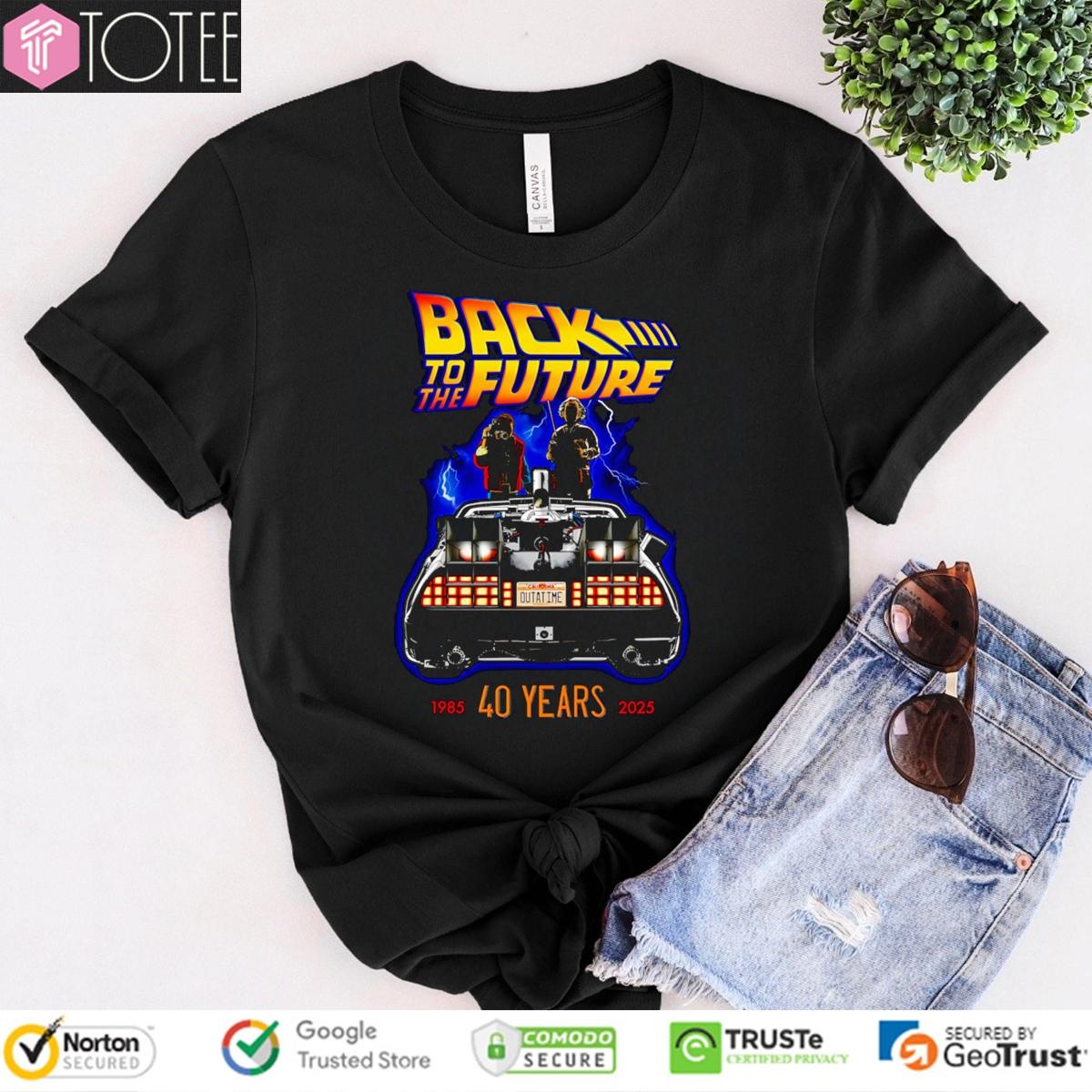 40 Years 1985-2025 Back To The Future Graphic T-shirt