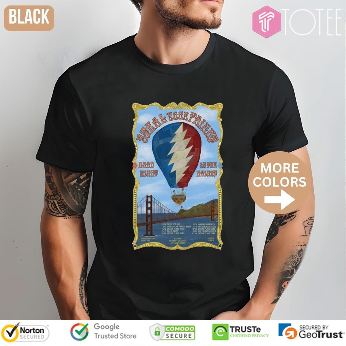 Grateful Dead Steal Your Faight Dead Night On The Haight Hot Air Balloon T-shirt
