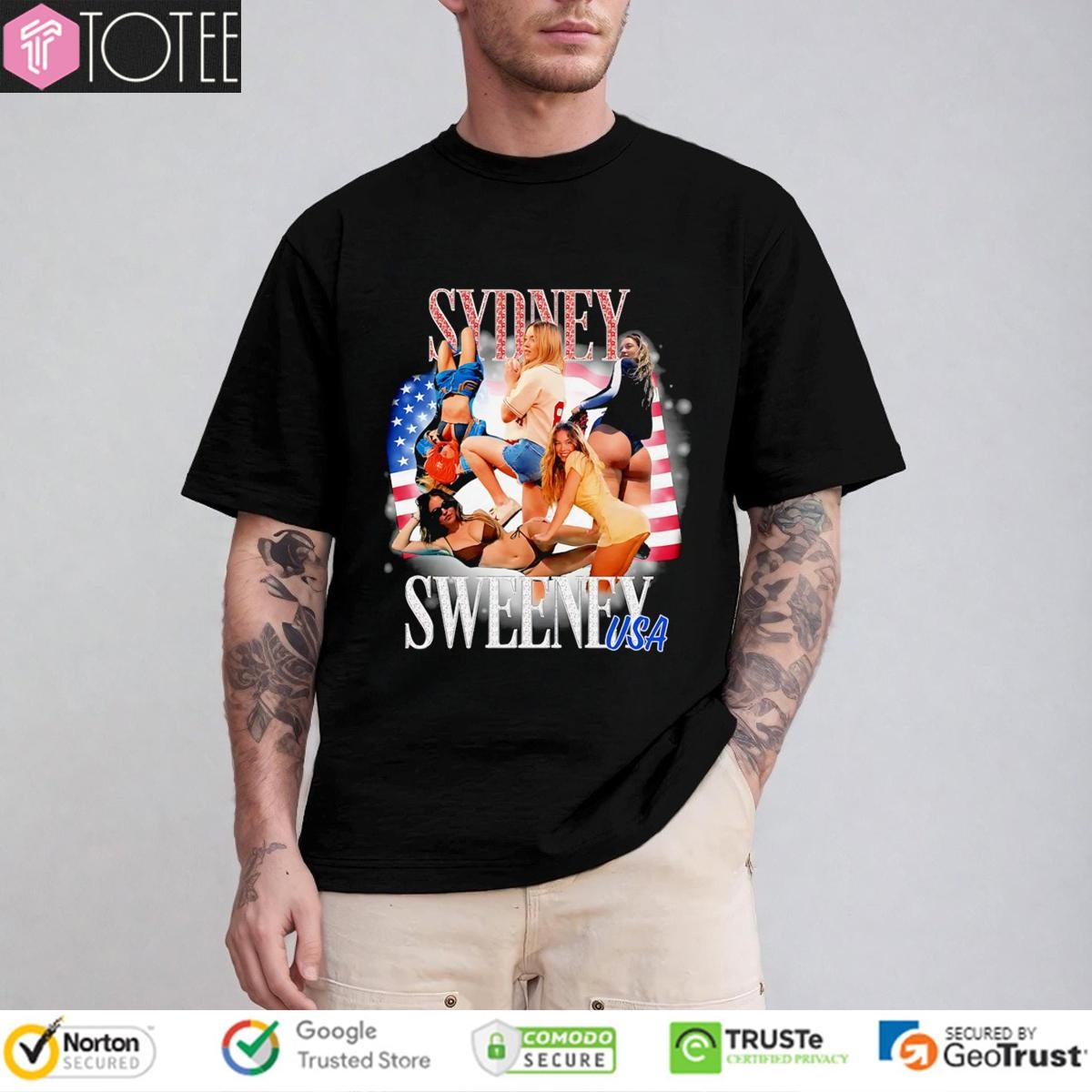 Sydney Sweeney Usa 4Th Of July American Flag T-shirt