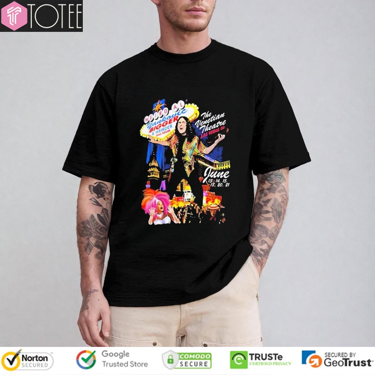 Weird Al Yankovic Bigger & Weirder 2025 Tour The Venetian Theatre Las Vegas T-shirt