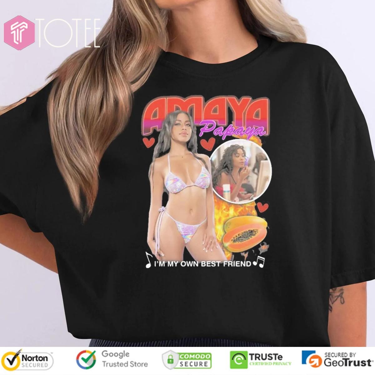 Amaya Papaya Im My Own Best Friend Vintage Bootleg T-shirt