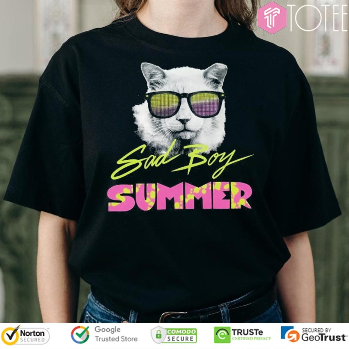 Cat Sad Boy Summer T-shirt