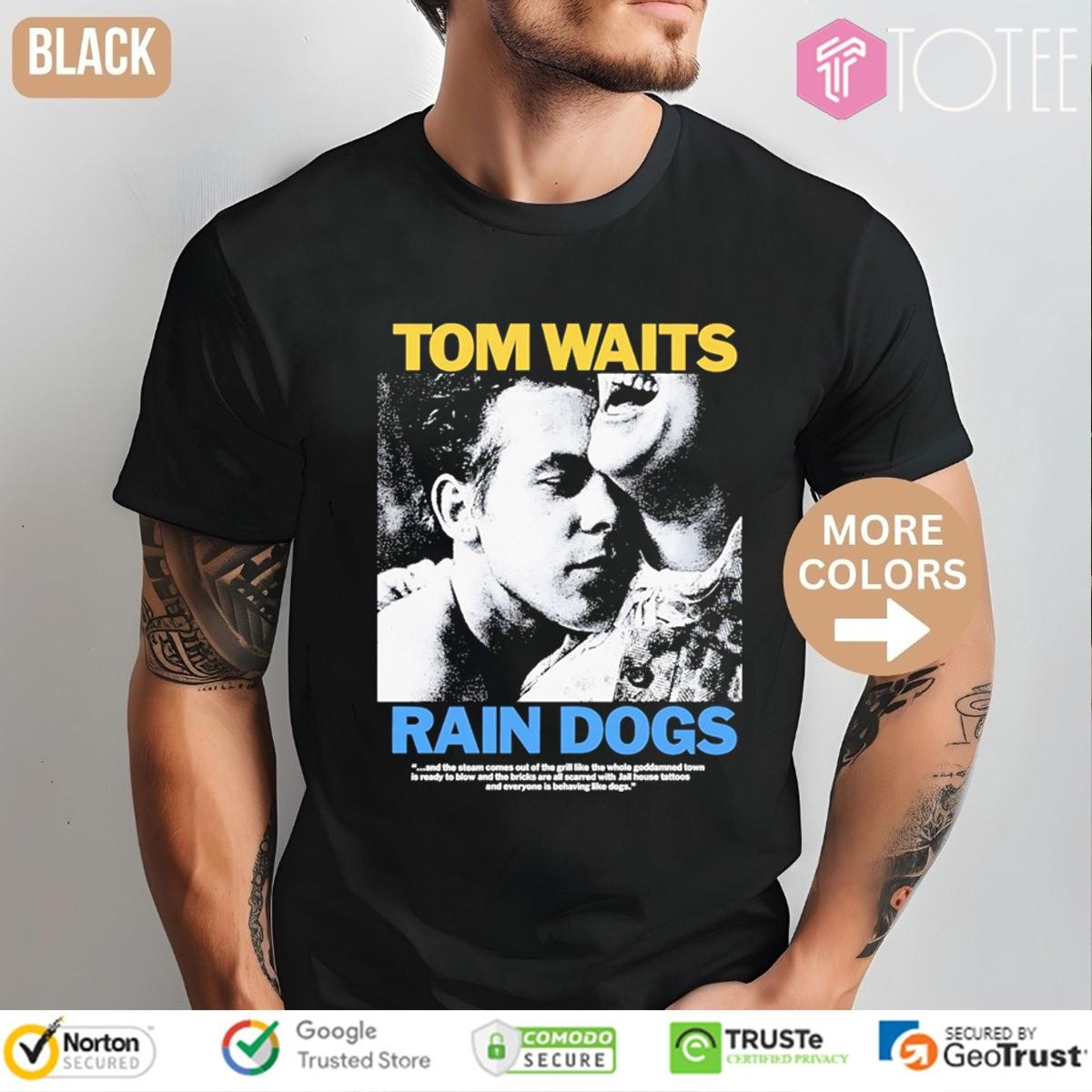 Official Tom Waits Rain Dogs Album T-shirt