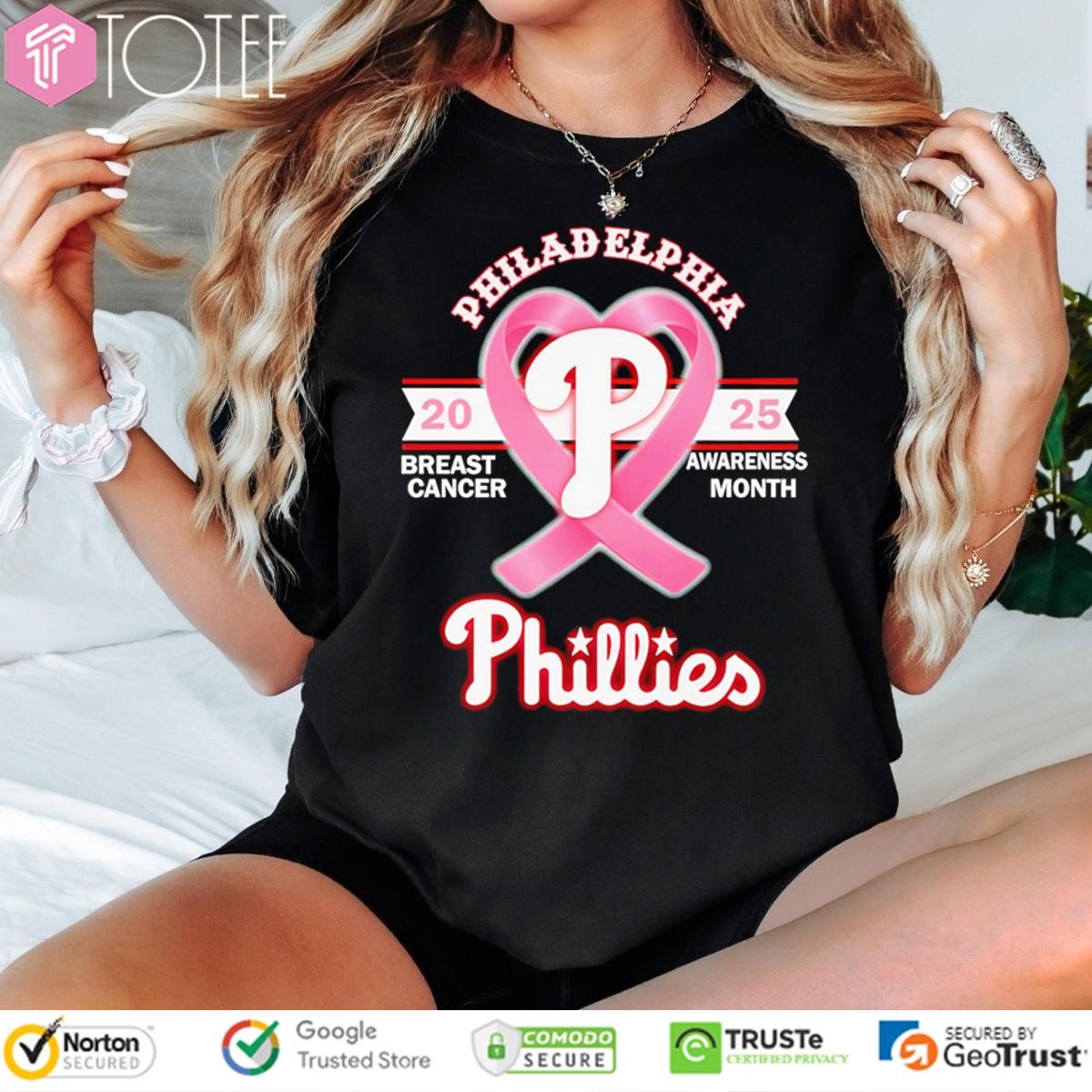 2025 Breast Cancer Awareness Month Philadelphia Phillies Baseball T-shirt