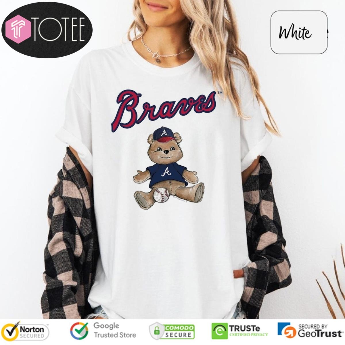 Tiny Turnip Teddy Bear X Atlanta Braves Baseball T-shirt