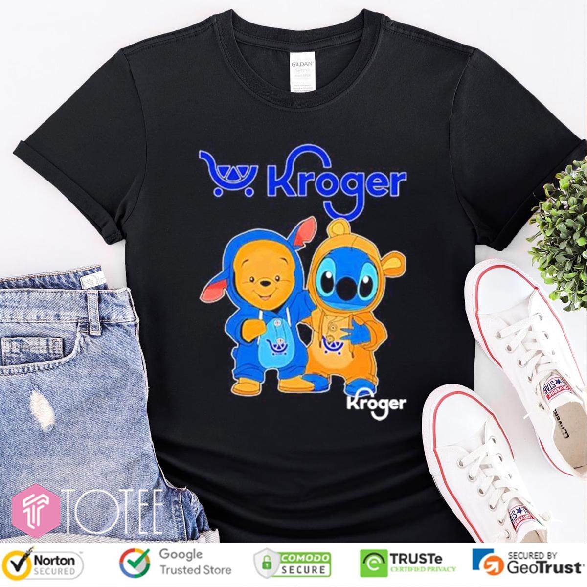 Winnie The Pooh Stitch Disney Kroger Logo T-shirt